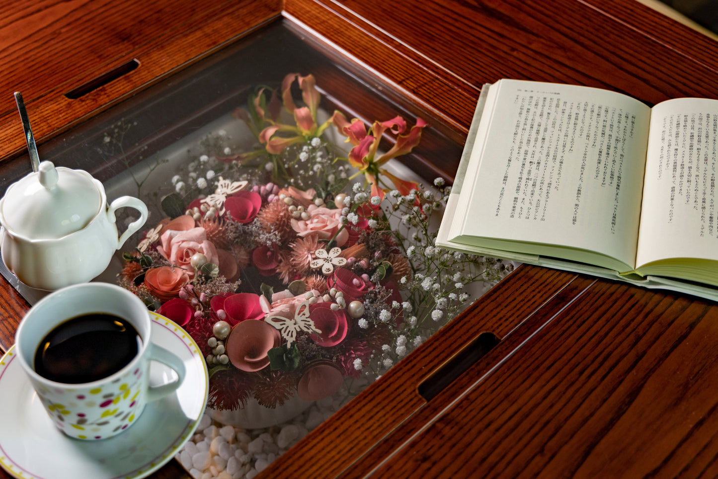 開閉式火鉢テーブル