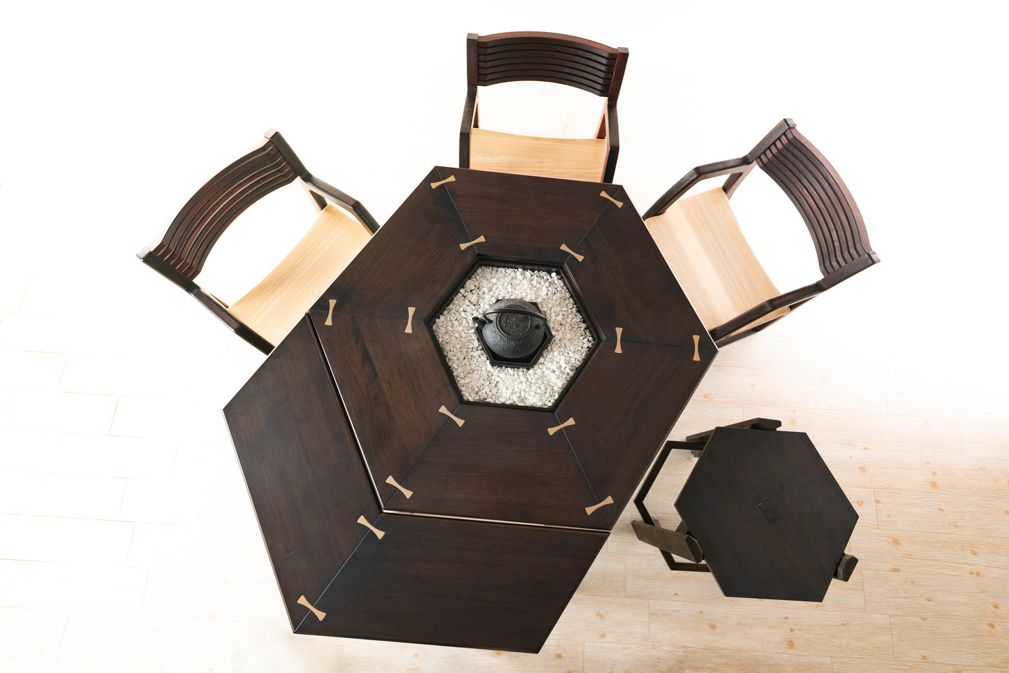 暖気式火鉢テーブル